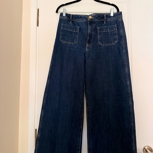 Mango wide leg jeans new, size M 38 10, blue