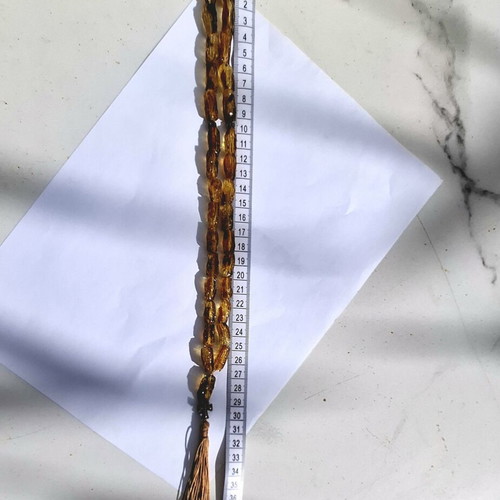 Handmade Baltic amber komboloi, new