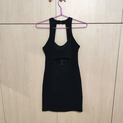 Black short dress Pink Woman size M like new