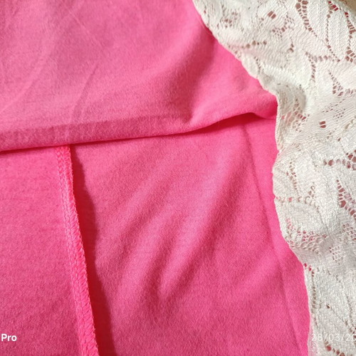 Tezenis summer dress with white lace and fuchsia lining used