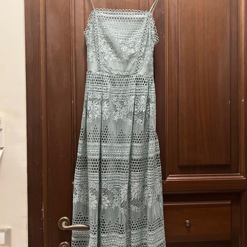 H & M midi dress used, romantic mint color, size 36