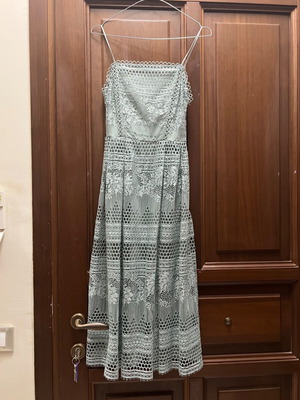 H & M midi dress used, romantic mint color, size 36