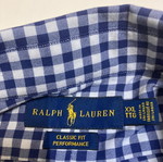 Ralph Lauren shirt XXL classic fit dark blue white checked with dark blue pony