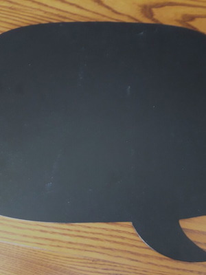 Blackboard cloud-shaped used with hook