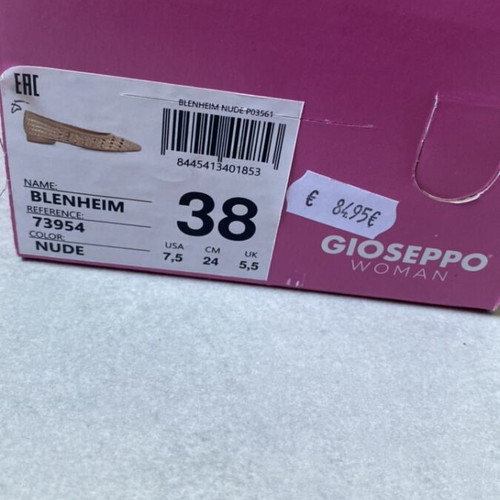 Gioseppo leather flats like new, beige, size 38