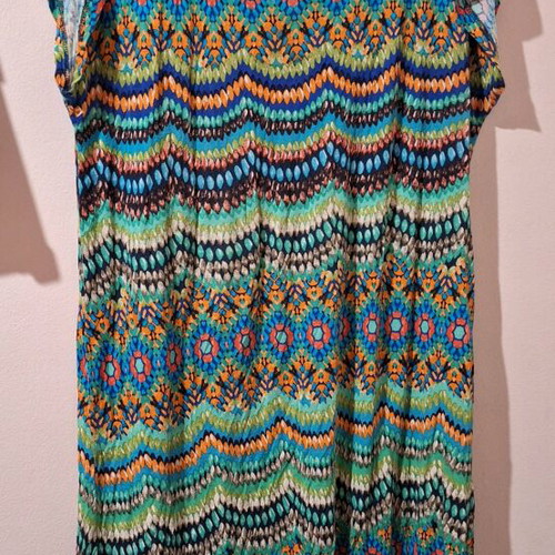 Dress green blue elastic like new, size L