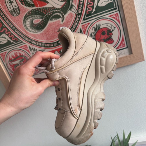 Buffalo beige platform sneakers size 38 like new