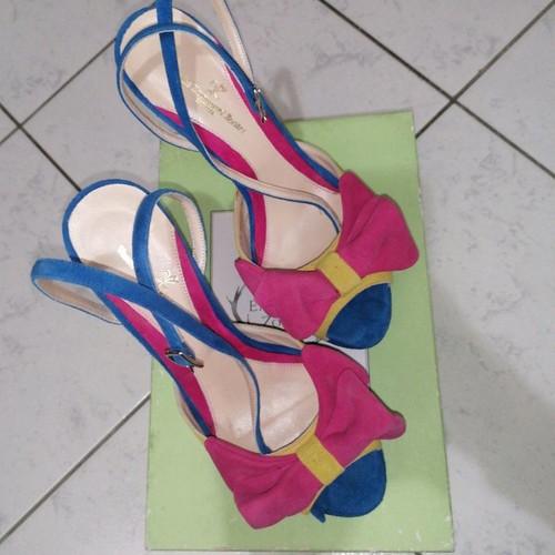 Vassilis Zoulias sandals slightly used, multicolor, size 37