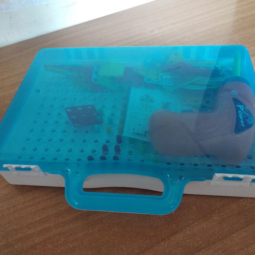 Battery-Powered Screwdriver Toy like new with shapes and screws