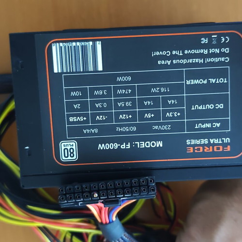 Force FP-600 power supply like new, ATX 12V 2.3V, 80 Plus Bronze