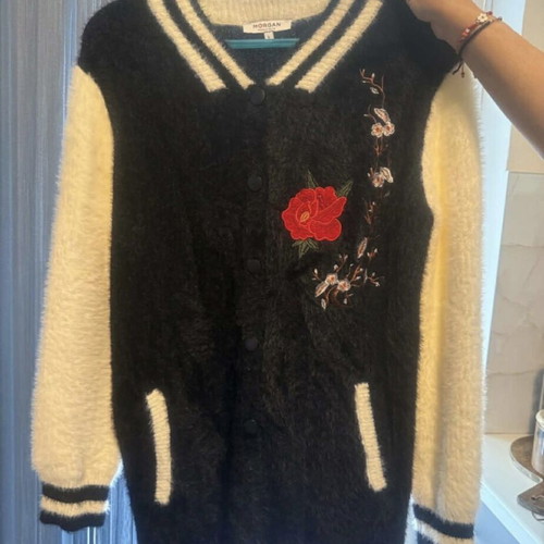 Morgan de Toi cardigan L like new, very warm with embroidery