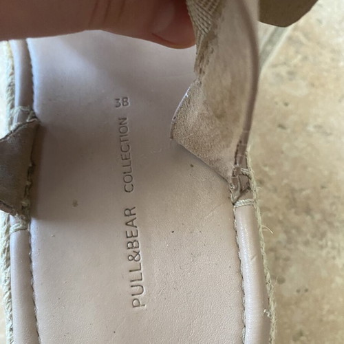 Pull & Bear Beige Platform Sandals Size 38 Like New