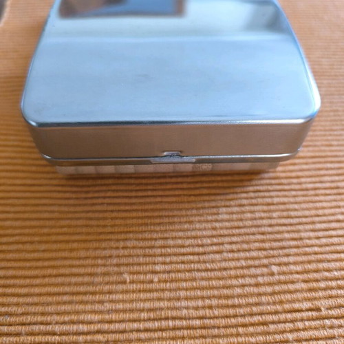Silver cigarette rolling machine like new - tobacco case