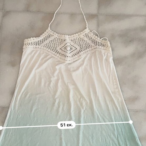 Women's Ombre Dress One Size white and mint, like new