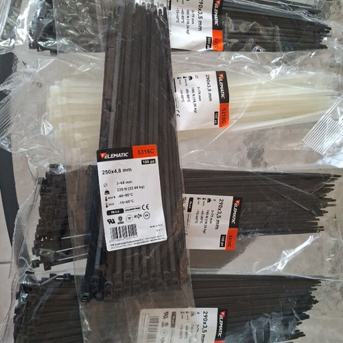 Elematic cable ties 250×4.8mm new