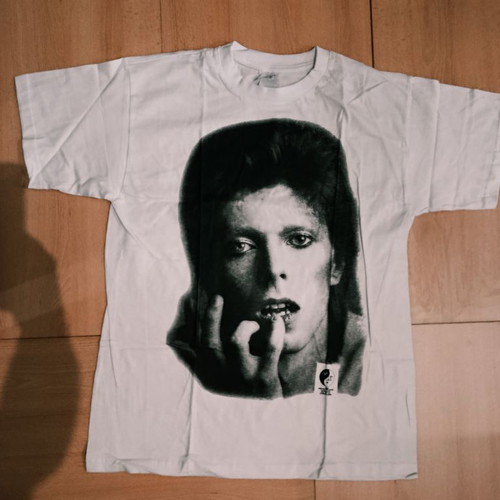 David Bowie fashion t-shirt new, 100% cotton, size S, white