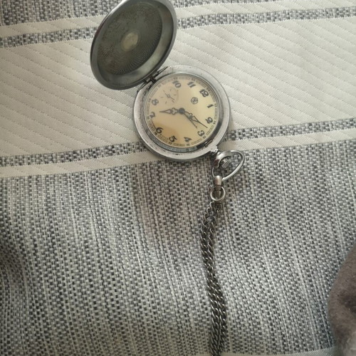 Molnija Vintage Pocket Watch used, non-working, Soviet Union