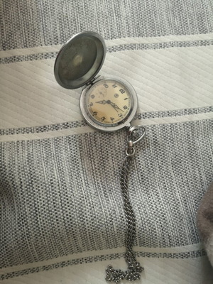 Molnija Vintage Pocket Watch used, non-working, Soviet Union