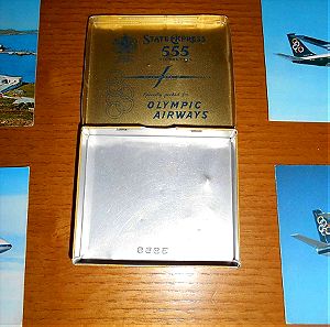 5 Αντικείμενα της Ολυμπιακής (Μεταλλικό Κουτί Τσιγάρων και 4 Καρτ Ποστάλ).