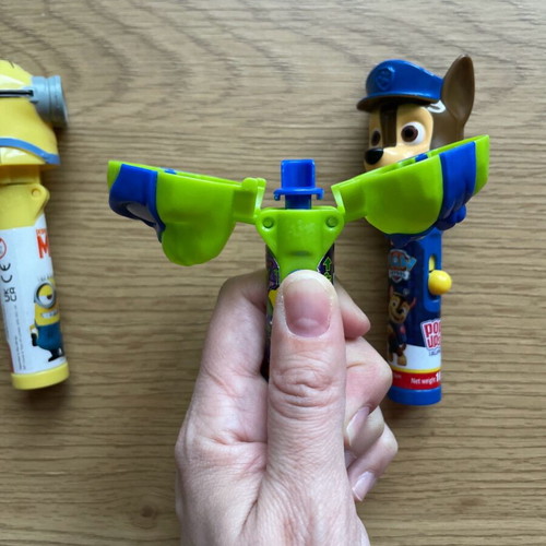Pop Ups lollipop cases used, pack of 3 with Minions, Turtles and Paw Patrol