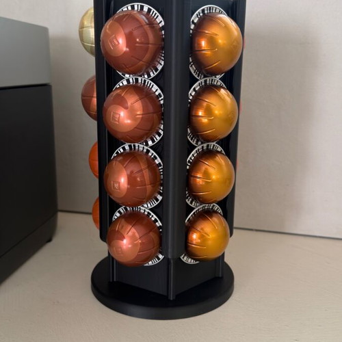 Rotating coffee capsule holder compatible with Nespresso Vertuo new