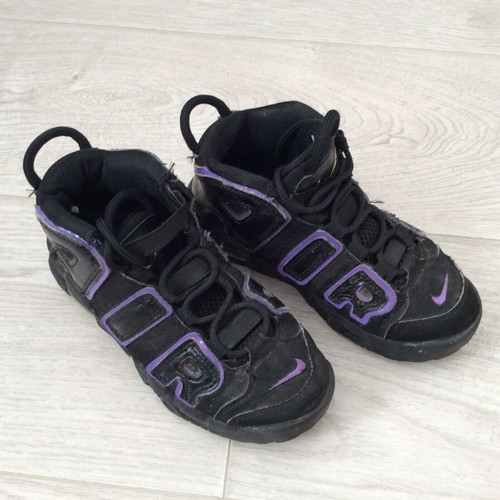 Nike Air More Uptempo FA22 BP kids shoes used, black, size 30