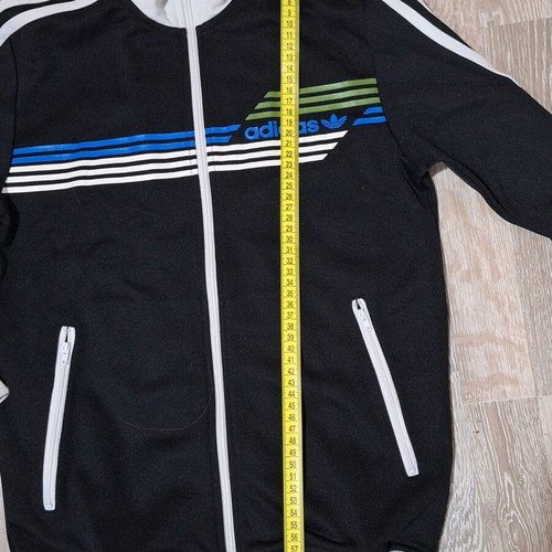 Adidas Originals retro jacket like new, size XS, black with white stripes