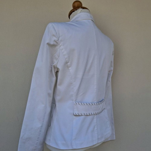 Cinnamar jacket white with embroidered details like new, size 48