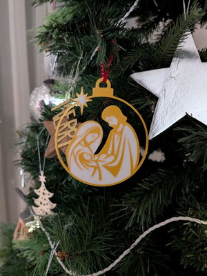 Christmas ornament Holy Family made to order