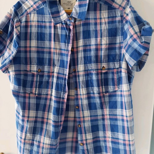 Women's checked sport shirt used, size large, H&M