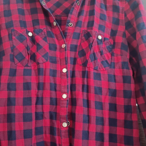 Checked shirt like new, blue and red, with pockets, size XS