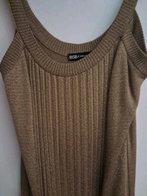 BSB lurex dress gold like new, elastic size M