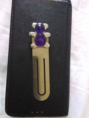 Σελιδοδείκτης μεταχειρισμένος με μπλέ πέτρα, μάλλον επάργυρος