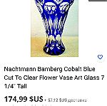  Βάζο 21 εκ. Nachtmann "Bamberg" κρύσταλλο Γερμανίας 80'