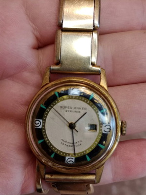 Super Anker 21 Rubis watch used, vintage, gold rolled