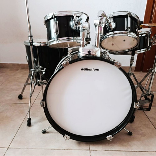 Millenium Focus Junior Drum Set, black, for children 4-7 years
