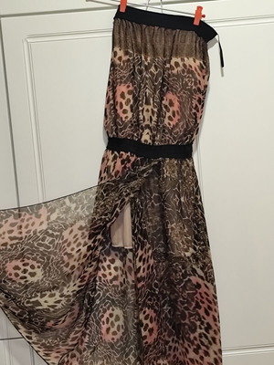 Hype Strapless Summer Dress like new, animal print, size XL