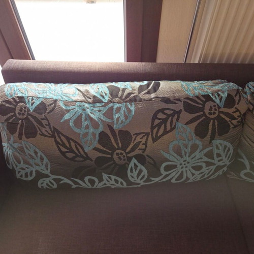 Black Red White three-seater sofa like new, 220x90 cm