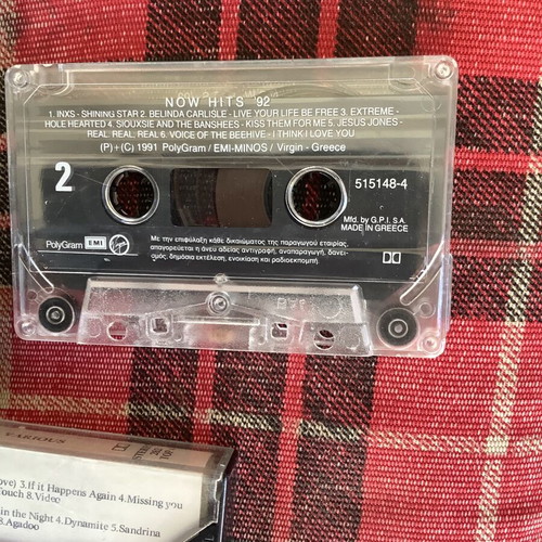 Cassette tapes used, 6 foreign 80s pop hits