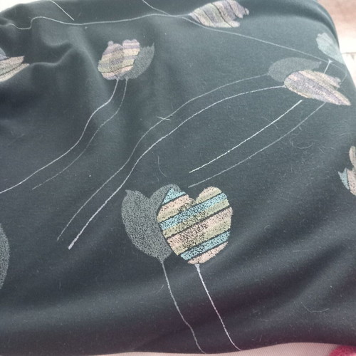 Soft Jersey Fabric Throw Blanket Like New, Floral Pattern