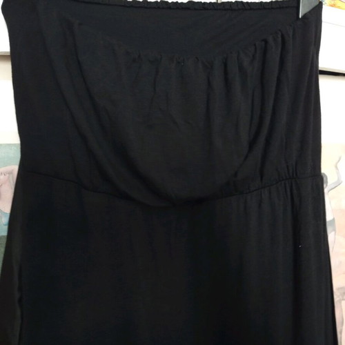 Long mako dress with satin belt new, black