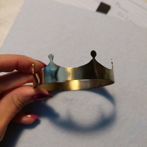 Handmade brass bracelet, new, diameter 6.5 cm