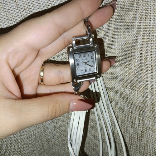 Anne Klein women's watch used with white leather strap