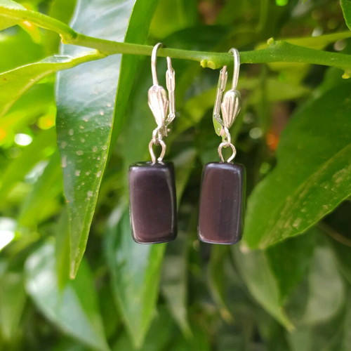 Handmade earrings with cat's eye like new