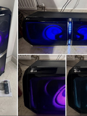 LG 600w Bluetooth speaker with LED, karaoke, FM radio, like new