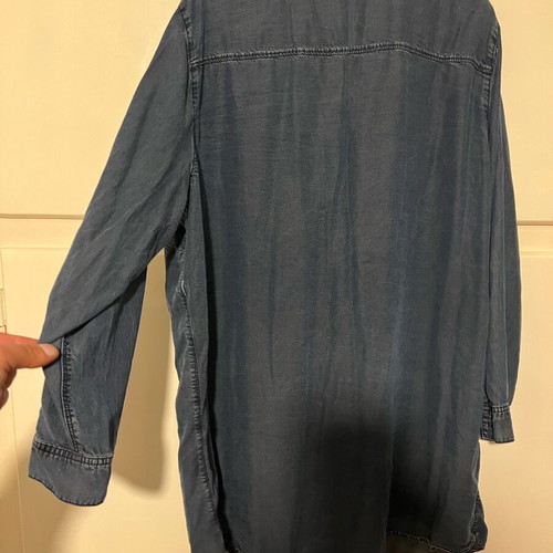 H&M shirt thin long unisex used, blue, size XXL