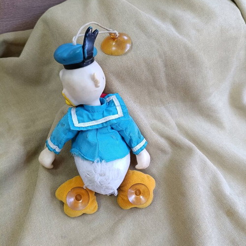 Vintage Donald Duck figure used, Disney, West Germany, height 21 cm