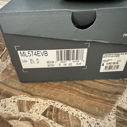 New Balance classic 574 sneakers, black, size 42