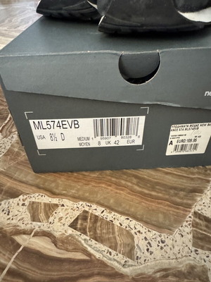 New Balance classic 574 sneakers, black, size 42