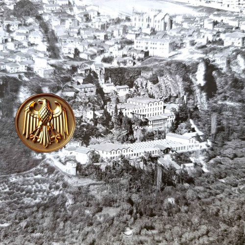 Edessa aerial photograph used, 1950s, 46 x 23.5 cm